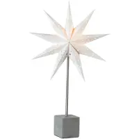 Markslöjd MARK SLÖJD STERN+LICHT STEHLAMPE HARD WEIß BETON METALL STAR 35x58cm DEKO 702469