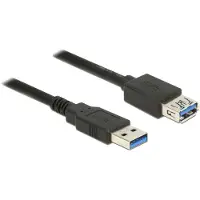 DeLOCK - Rallonge de câble USB - USB type A (M) pour USB type A (F) - USB 3.0 - 50 cm - noir