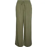 Pieces Pia Wide Leg High Waist Pants Vert L Femme