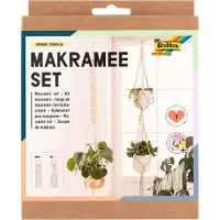 Folia Set de bricolage Macramé Urban Jungle, Kit de travail manuel, Multicolore, Vert, Beige