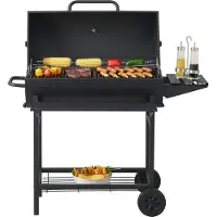 Casa.pro Chariot barbecue 'Armento' 95x108x61cm noir