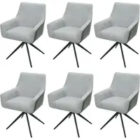 Mendler Chaise de salle à manger -L91 (lot de 6)