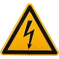 Ks Tools Panneau avertisseur de danger en aluminium, Danger : électricité, 200 mm x 200mm