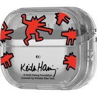 Samsung Coque Keith Haring pour Galaxy Buds3 et Buds3 Pro (Manchon pour casque d'écoute), Étui pour écouteurs + casque, Transparent, Rouge