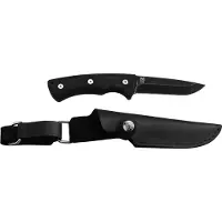 ØYO Oyo Falketind Knife W/ Leather Sheath, couteau de randonnée, noir
