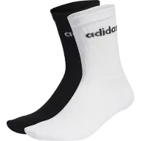 Adidas Chaussettes de sport 'Linear Crew Cushioned 3 Pairs' gris / noir / blanc