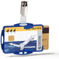 Durable Porte-carte avec clip pour 2 cartes 1 paquet de 25 821806
