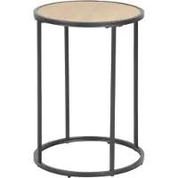 Actona Table d'appoint Dover - noir/chêne sauvage