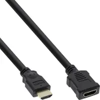 InLine High Speed - Câble de rallonge HDMI - HDMI mâle pour HDMI femelle - 2 m - noir