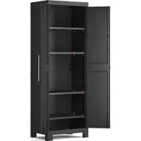 Keter Utilitaire Detroit - Armoire de Rangement Multifonctions - Étagères Modulables, Pieds renforcés et Ajustables- Cuisine, Garage
