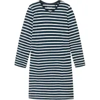 Schiesser Chemise de nuit 'Casual Essentials' bleu foncé / blanc