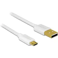 DeLOCK 83679 Câble USB USB 2.0 USB A Micro-USB B Blanc