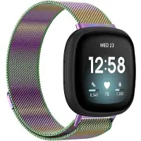 Cover-Discount Fitbit Versa / Sense - Bracelet milanais multicolore (Acier inoxydable), Sangles de montre, Multicolore