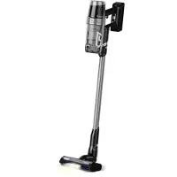 TurboTronic aspirateur sans fil - CF7 - aspirateur 2en1 balai et à main, 120 W, technologie cyclonique, filtre en mousse, pour sols et nettoyage à main Noir-Argent