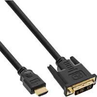 InLine 17662P Câble HDMI-DVI HDMI mâle à DVI 18+1 mâle Contacts dorés 2 m