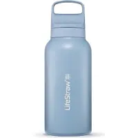 LifeStraw Go Icelandic Blue GOST-1L-ICE Stainless Steel, gourde avec filtre de niveau 2, 1L