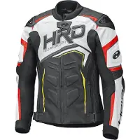 Held Veste en cuir Safer II noir / blanc / rouge 56