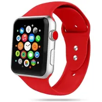 Hurtel Strap APS Silicone Watch Band Ultra / 8/7/6/5/4/3/2 / SE (45/44 / 42mm) Strap Watchband (42 mm, 44 mm, 45 mm, Silicone), Sangles de montre, Rouge