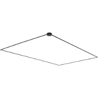 QAZQA Système d'éclairage sur rail moderne noir monophasé 1000 cm avec alimentation ronde - Magnetic