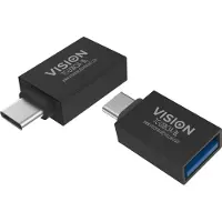 Vision TC-USBC3A/BL câble changeur de genre USB C USB 3.0 A Noir