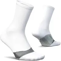 Feetures Chaussettes Elite Light Cushion Mini Crew Blanc, Taille S