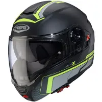 Caberg Levo X Elite casque pliable, noir mat/gris/jaune, XL (61/62)