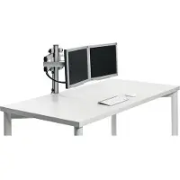 Novus Bras pivotant pour écran TSS Duo 505 , pour 2 écrans, pince de 14 à 40 mm, 2 x bras pliable
