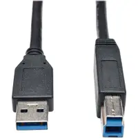 Eaton Tripp Lite Series USB 3.2 Gen 1 SuperSpeed Device Cable (A to B M/M) Black, 15 ft. (4.57 m) - Câble USB - USB Type B (M) pour USB type A (M) - USB 3.0 - 4.57 m - noir
