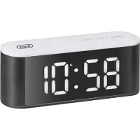 Trevi EC 883 BL Réveil numérique noir, blanc