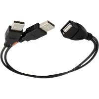 ALLNET 133298 Port 1 : 2 x USB A, Port 2 : USB A, Version USB : 2.0, Sexe du connecteur : Masculin/Féminin, Couleur du produit : Noir (ALL_USB_Power_Erweiterung)