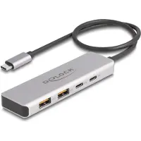 DeLOCK USB A + C hub - 4 ports -