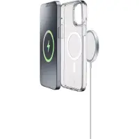 Cellularline Gloss Mag - Coque MagSafe pour iPhone 15 Pro Max (Transparente)