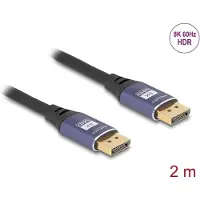 DeLOCK DisplayPort Kabel 8K 60 Hz 2 m violet Métal -