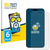 BROTECT Film antireflet Protection d'écran Film de protection d'écran Mat (Apple iPhone 16), Téléphone portable : film de protection, Gris