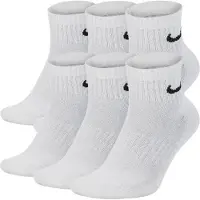 Nike Everyday + Cushioned Ankle 6 Pack Unisexe - Chaussettes, Blanc - Taille 42 - 46 - Coton