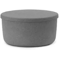Normann Copenhagen Pouf de rangement Hide gris grand