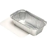 Papstar 14517 Récipients alimentaires jetables Aluminium, Contenant à usage unique, Argent