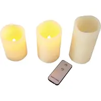 PBS Austria Set de bougies LED crème (3x)