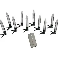 PBS Austria Bougies de Noël LED 10 pièces argent (1 pcs)
