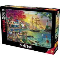 Perre/Anatolian Puzzle ANATOLIQUE Beau coucher de soleil sur le port 2000 pièces