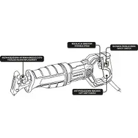 Graphite Professional Scie sabre 710 watts Recipro (Livraison : 1x scie sabre, 1x lame de scie à bois, 1x lame de scie à métaux)