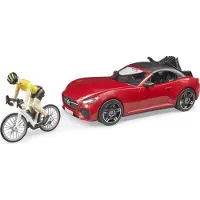 BRUDER 3485 Roadster mit Rennrad Spielzeugauto
