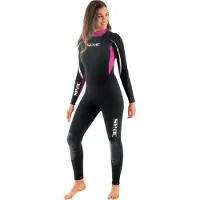 Seac Sub Combinaison de Plongée - Relax Dame 2,2 mm - Noir/Rose - - XS - Xtra Small - Combinaison de Plongée