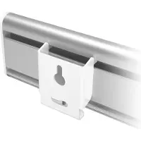 Dataflex Système de rails mural VIEWLITE, h x l x p 90 x 1200 x 25 mm, charge max. 24 kg. (Mur, 8 kg), Support de moniteur, Argent