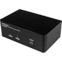 StarTech.com Kvm Displayport Dual Monitor 2 Port 4k Noir