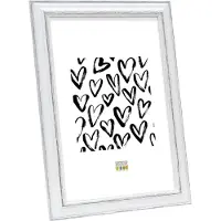 Deknudt Cadre photo blanc avec accent marron 13x18 S221H3