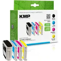 KMP Vorteilspack H71V - pack de 4 - taille XL - noir, jaune, cyan, magenta - cartouche d'encre (alternative for: HP C4906AE, HP C4907AE, HP C4908AE, HP C4909AE)