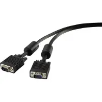 Renkforce Câble de connexion VGA VGA 15 broches mâle, VGA 15 broches mâle 1.80 m noir RF-4212498 avec noyau en ferrite Câble VGA