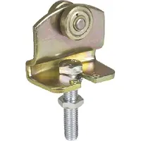 Helm 490 Monture tole galvanisée, fixation sur plat, galet avec moyeu M16x70, Hauteur réglable