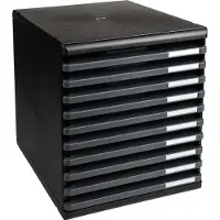 Exacompta Module 10 tiroirs ouvert Modulo rc noir